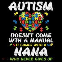 Autism Doesnt Come With Manual Nana Awareness Grandma Visor
