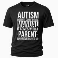 Autism Doesnt Come With A Manual It Comes With A Parent Who Never Gives Up Performance Shirt