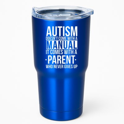 Autism Doesnt Come With A Manual It Comes With A Parent Who Never Gives Up Tumbler