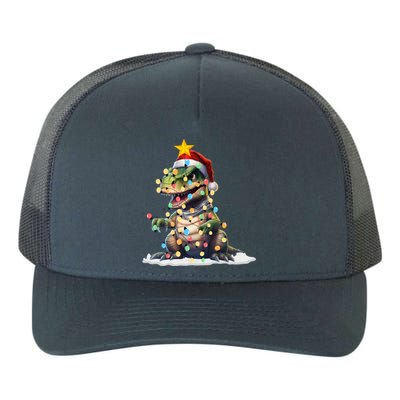 Awesome Dinosaur Christmas Trex Tree Sweater Xmas Lights Gift Yupoong Adult 5-Panel Trucker Hat