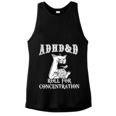 Adhd Dnd Cat Ladies PosiCharge Tri-Blend Wicking Tank