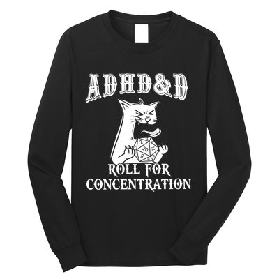 Adhd Dnd Cat Long Sleeve Shirt