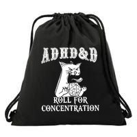 Adhd Dnd Cat Drawstring Bag