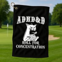 Adhd Dnd Cat Golf Towel