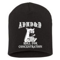 Adhd Dnd Cat Short Acrylic Beanie