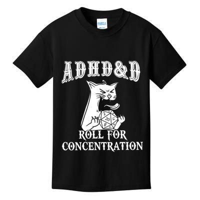 Adhd Dnd Cat Kids T-Shirt
