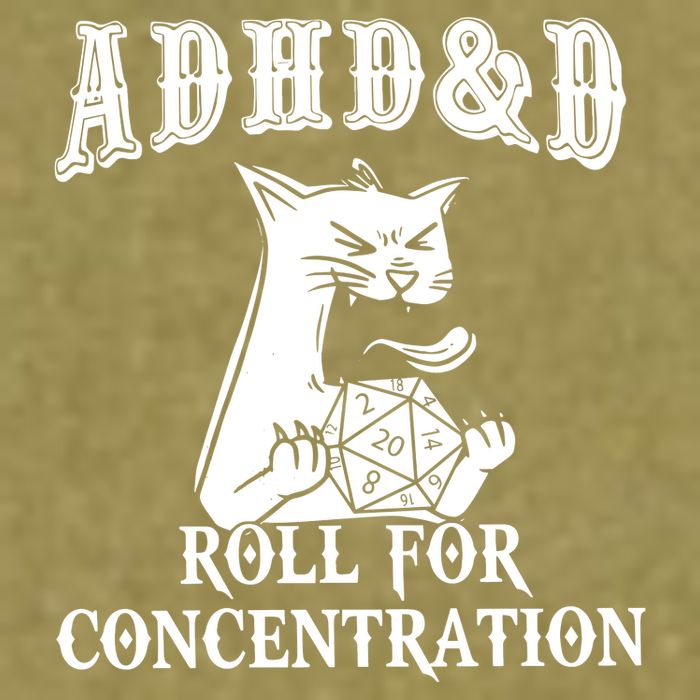 Adhd Dnd Cat Garment-Dyed Women's Muscle Tee