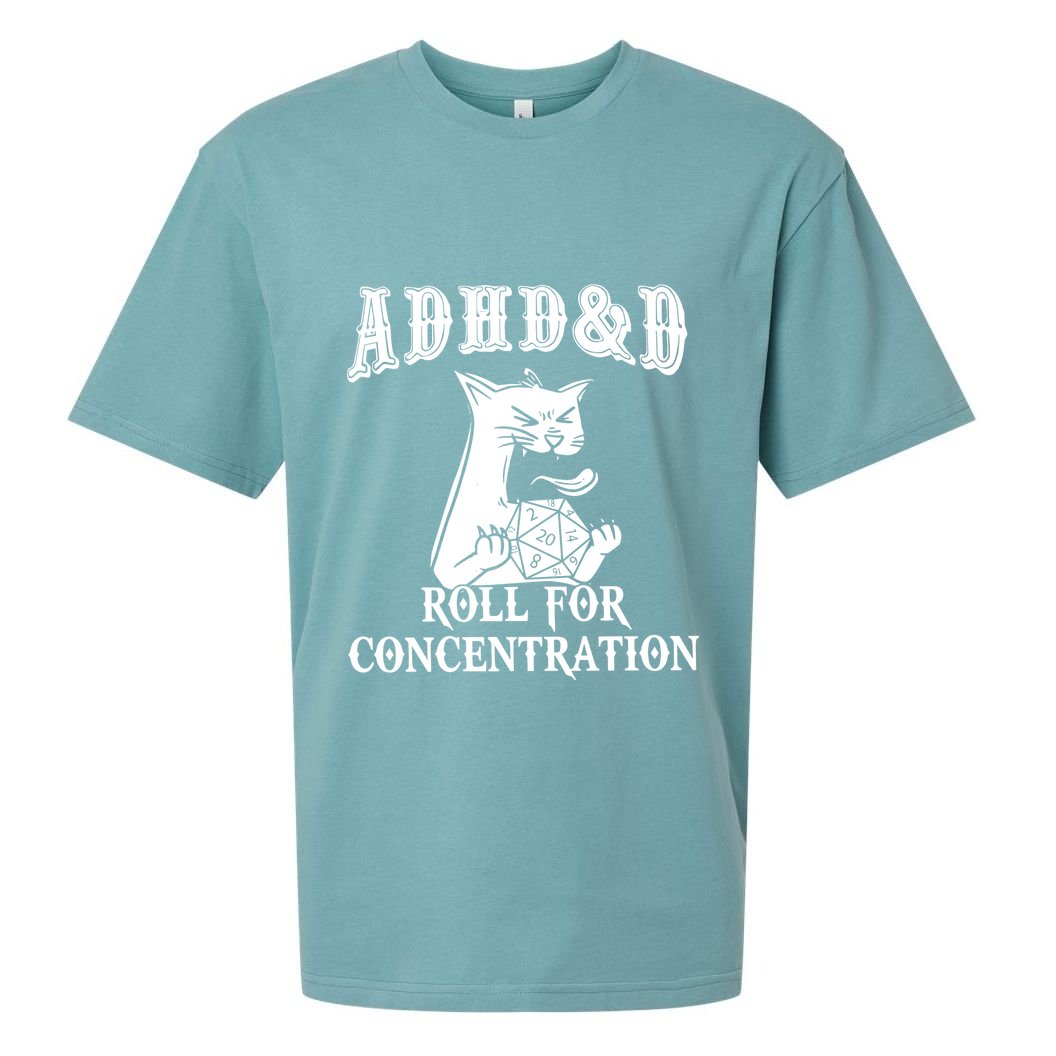 Adhd Dnd Cat Sueded Cloud Jersey T-Shirt