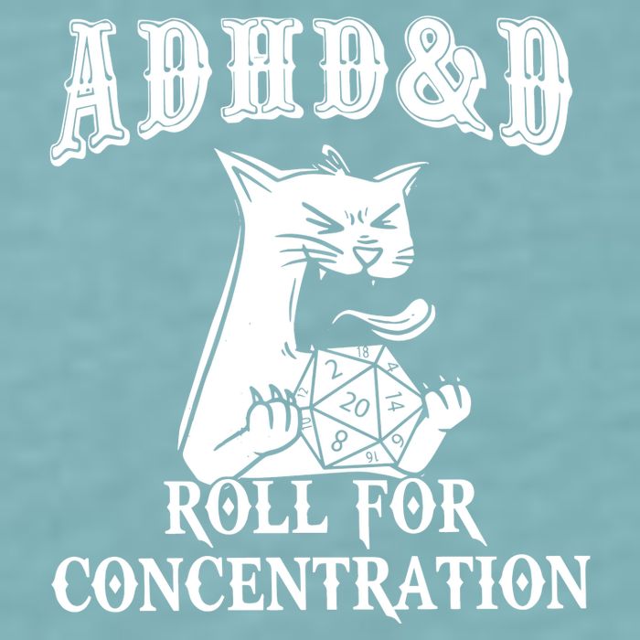 Adhd Dnd Cat Sueded Cloud Jersey T-Shirt