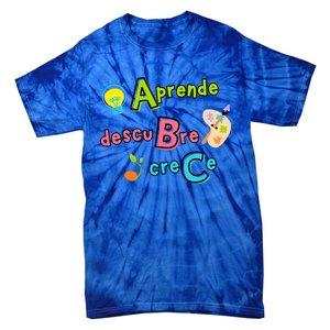 Aprende Descubre Crece Positive Back To School Abc Message Tie-Dye T-Shirt