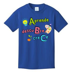 Aprende Descubre Crece Positive Back To School Abc Message Kids T-Shirt