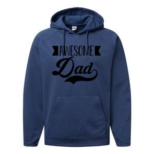 Awesome Dad Coolest Dad Funny Gift Performance Fleece Hoodie