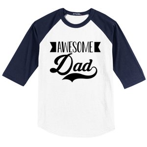 Awesome Dad Coolest Dad Funny Gift Baseball Sleeve Shirt