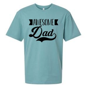 Awesome Dad Coolest Dad Funny Gift Sueded Cloud Jersey T-Shirt