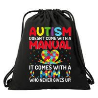 Autism Doesn't Come With A Manual Autism Awareness Support Drawstring Bag