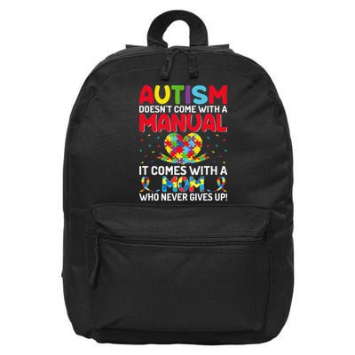 Autism Doesn't Come With A Manual Autism Awareness Support 16 in Basic Backpack