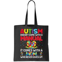 Autism Doesn't Come With A Manual Autism Awareness Support Bag