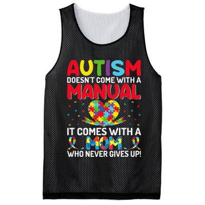Autism Doesn't Come With A Manual Autism Awareness Support Mesh Reversible Basketball Jersey Tank
