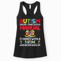 Autism Doesn't Come With A Manual Autism Awareness Support Womens Tank Top
