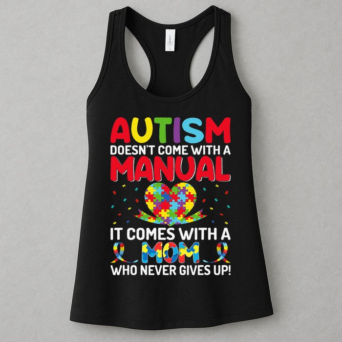 Autism Doesn't Come With A Manual Autism Awareness Support Womens Tank Top