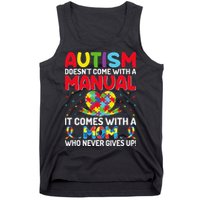 Autism Doesn't Come With A Manual Autism Awareness Support Tank Top