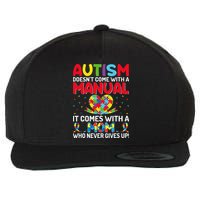 Autism Doesn't Come With A Manual Autism Awareness Support Wool Snapback Cap