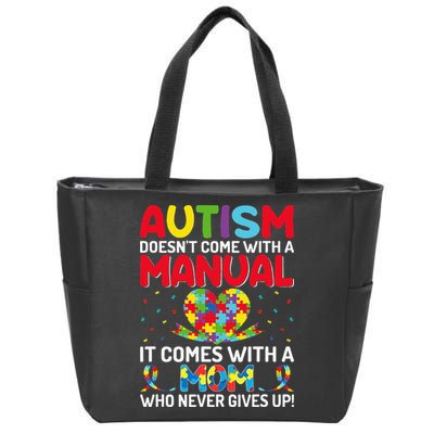 Autism Doesn't Come With A Manual Autism Awareness Support Zip Tote Bag