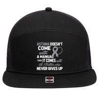 Asthma Doesn't Come With A Manual A Mother 7 Panel Mesh Trucker Snapback Hat