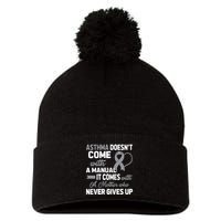 Asthma Doesn't Come With A Manual A Mother Pom Pom 12in Knit Beanie