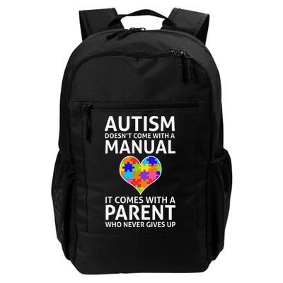 Autism Doesn't Come With A Manual Autism Mom Dad Backpack