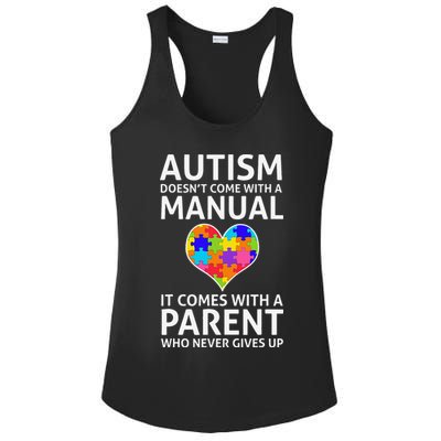 Autism Doesn't Come With A Manual Autism Mom Dad Ladies PosiCharge Competitor Racerback Tank