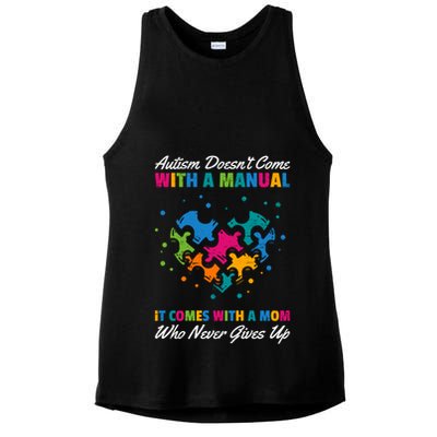 Autism DoesnT Come With A Ual It Comes With A Mom Asd Funny Gift Ladies PosiCharge Tri-Blend Wicking Tank