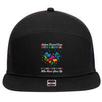Autism DoesnT Come With A Ual It Comes With A Mom Asd Funny Gift 7 Panel Mesh Trucker Snapback Hat