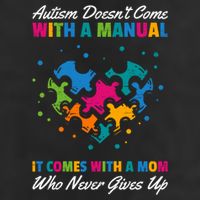 Autism DoesnT Come With A Ual It Comes With A Mom Asd Funny Gift 25L Jumbo Tote