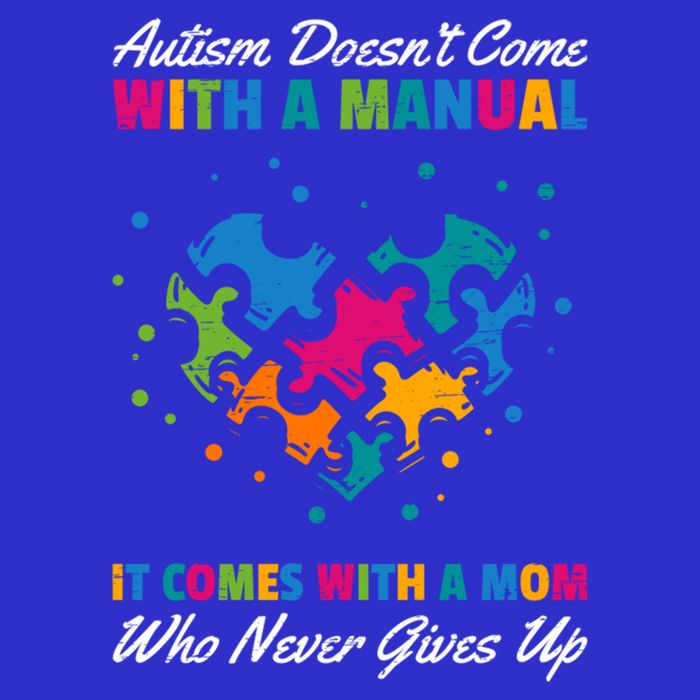 Autism DoesnT Come With A Ual It Comes With A Mom Asd Funny Gift Full-Length Apron With Pockets