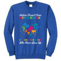 Autism DoesnT Come With A Ual It Comes With A Mom Asd Funny Gift Sweatshirt