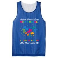 Autism DoesnT Come With A Ual It Comes With A Mom Asd Funny Gift Mesh Reversible Basketball Jersey Tank