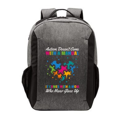 Autism DoesnT Come With A Ual It Comes With A Mom Asd Funny Gift Vector Backpack