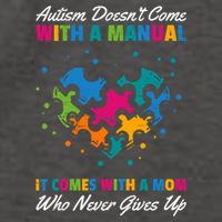 Autism DoesnT Come With A Ual It Comes With A Mom Asd Funny Gift Vector Backpack