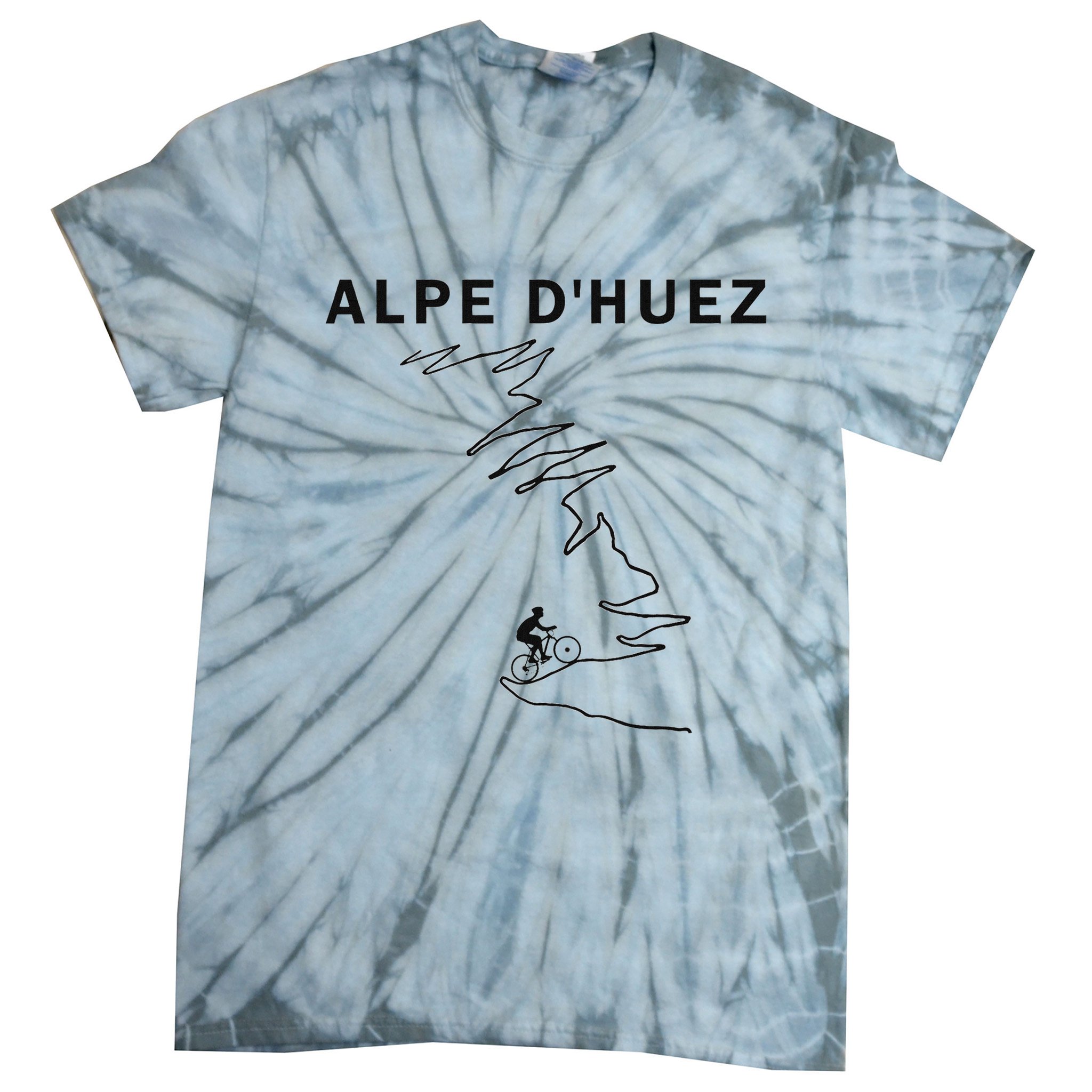 Alpe D'huez Cycling Gift France Road Cycling Tie-Dye T-Shirt