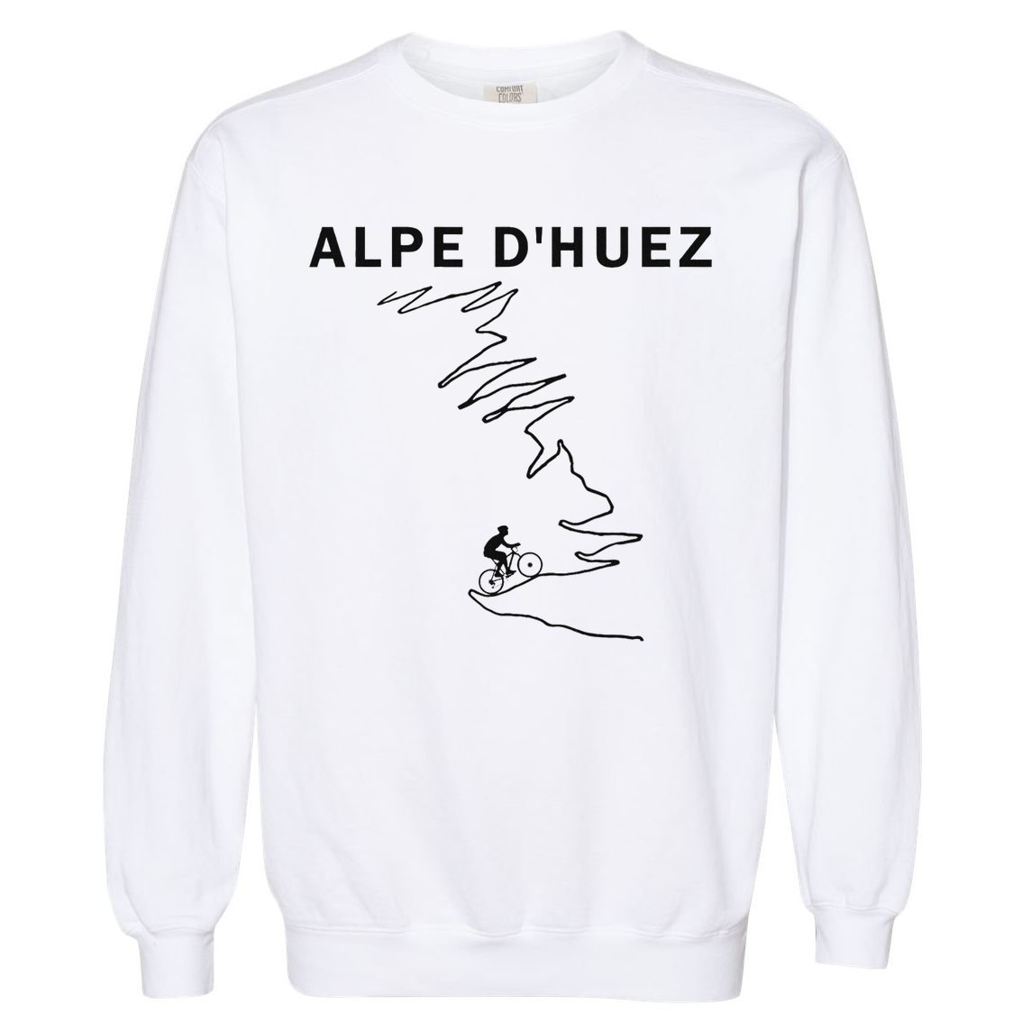 Alpe D'huez Cycling Gift France Road Cycling Garment-Dyed Sweatshirt