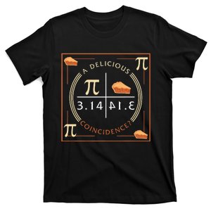 A Delicious Coincidence Pi Day 3.14 funny Math T-Shirt