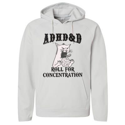 ADHD DnD Cat Performance Fleece Hoodie