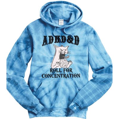 ADHD DnD Cat Tie Dye Hoodie