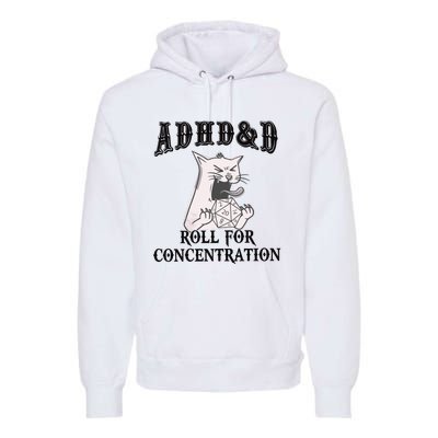 ADHD DnD Cat Premium Hoodie