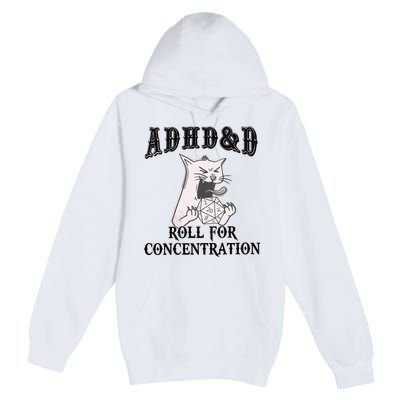 ADHD DnD Cat Premium Pullover Hoodie