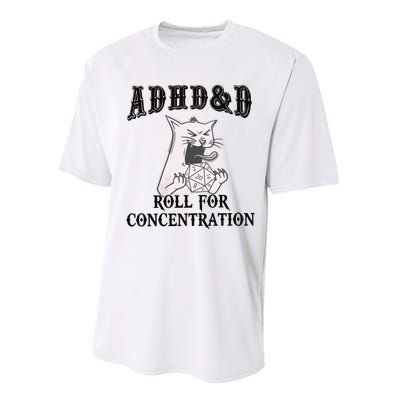 ADHD DnD Cat Performance Sprint T-Shirt