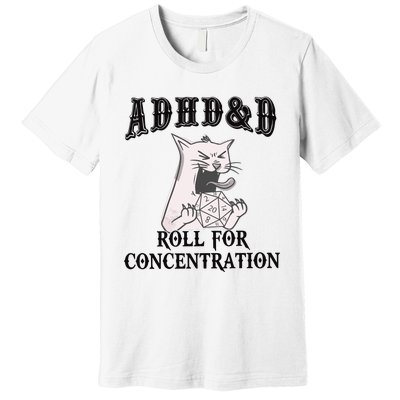 ADHD DnD Cat Premium T-Shirt