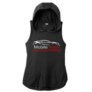 Auto Detailing Car Detailer Mobile Detailing Matching Ladies PosiCharge Tri-Blend Wicking Draft Hoodie Tank