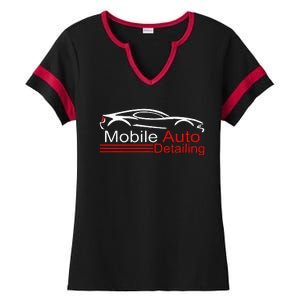 Auto Detailing Car Detailer Mobile Detailing Matching Ladies Halftime Notch Neck Tee